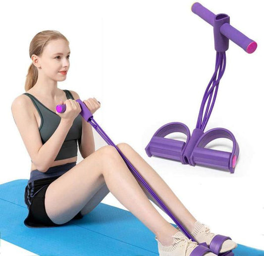 Foot Pedal Elastic Sit-up Pull Rope - Tummy Trimmer